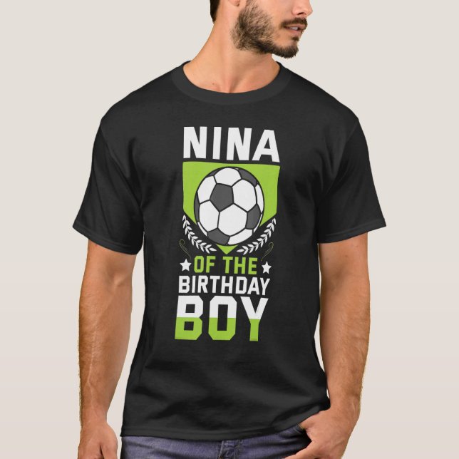 Nina of the Birthday Boy Player Bday Team P T Shirt (Framsida)