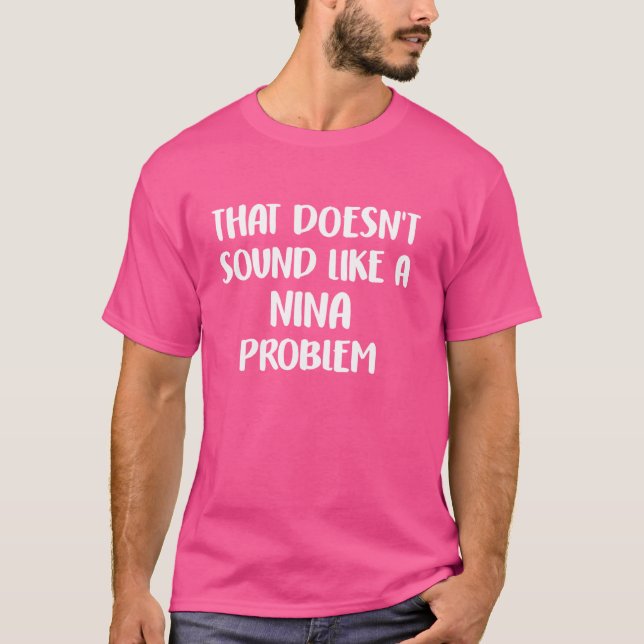 NINA Personlig Cute Flower Girls NINA Namn T Shirt (Framsida)