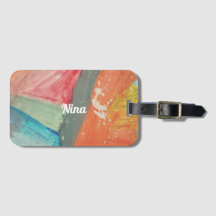 Nina Personlig Solnedgång Abstrakt Konst Bagage