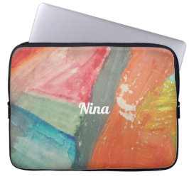 Nina Personlig Solnedgång Abstrakt Konst Bärbar Da Laptop Fodral