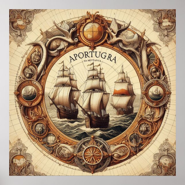 Nina - Pinta - Santa Maria - Aportugra Portugal 03 Poster (Framsidan)