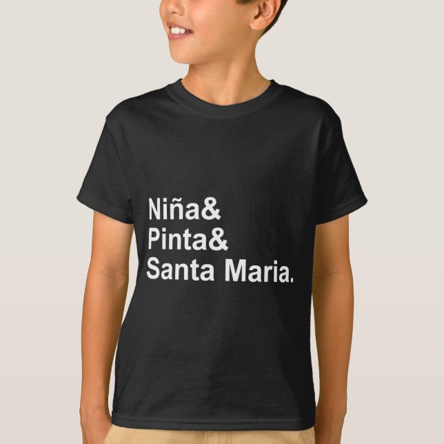 Nina Pinta Santa Maria| Christopher Columbus Frakt Tee (Framsida)