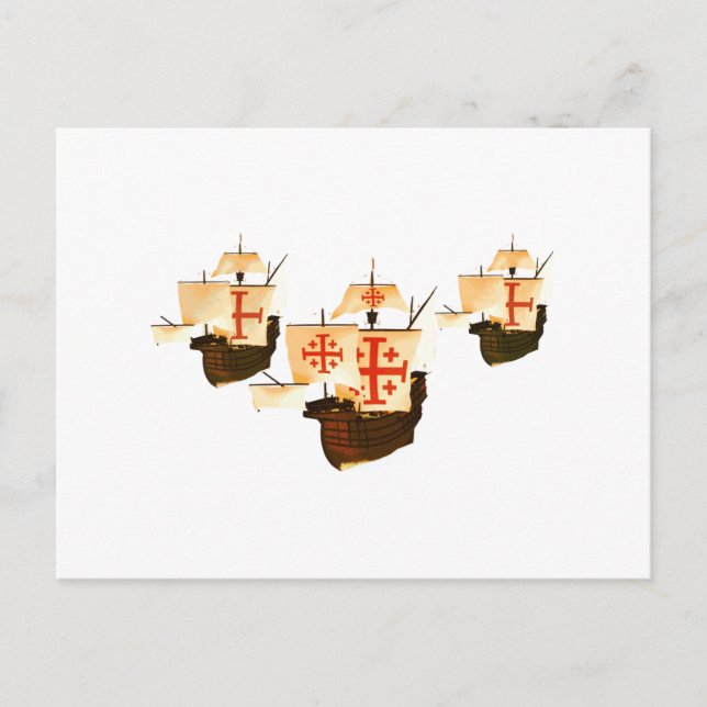 Nina Pinta & Santa Maria Vykort (Framsida)