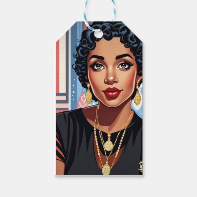 Nina-presentens märkre presentetikett (Framsidan)