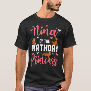 Nina, prinsessan Sloth Bday Familjen T Shirt