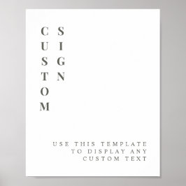 NINA Sage Green Minimalist Anpassningsbar Redigerb Poster