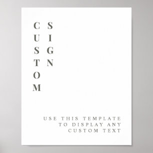 NINA Sage Green Minimalist Anpassningsbar Redigerb Poster