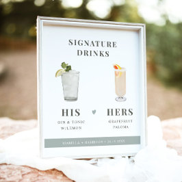 NINA Sage Green Signaturdryck Hans och Hennes Skyl Poster