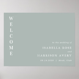 NINA Sage Grönt Bohemian Minimalist Välkomsttecken Poster