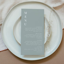 NINA Sage Grönt Boho Modern Minimalist Menu Tack Kort