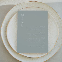 NINA | Sage Grönt Modern Minimalist Boho Menu Inbjudningar
