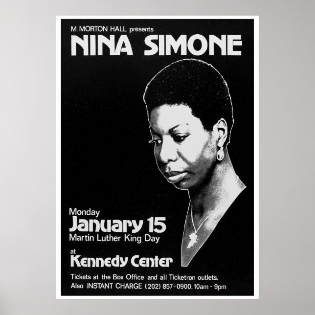 Nina Simone Jazz Live Concert Poster (Framsidan)