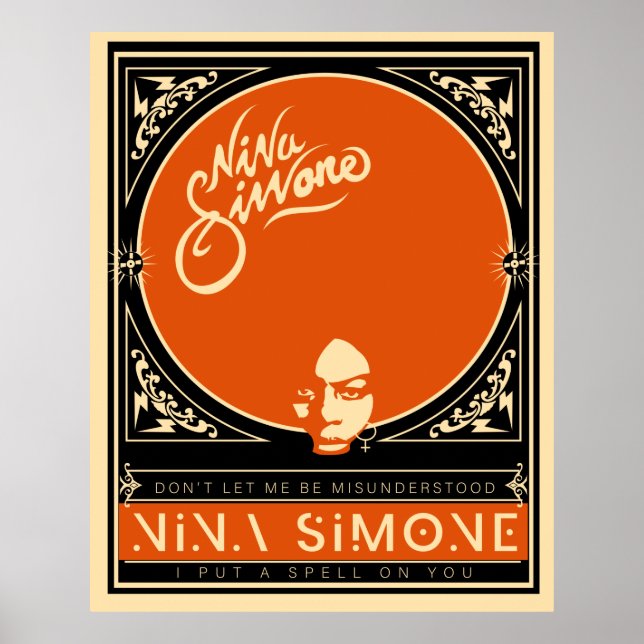 Nina Simone Orange Poster (Framsidan)