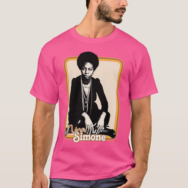 Nina Simone Original Retro Fläkt Art T Shirt (Framsida)
