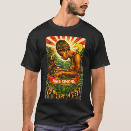 Nina Simone Revolutionärt Porträtt T-Shirt – jazz