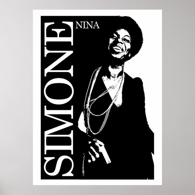 Nina Simone Stencil Art Poster (Framsidan)
