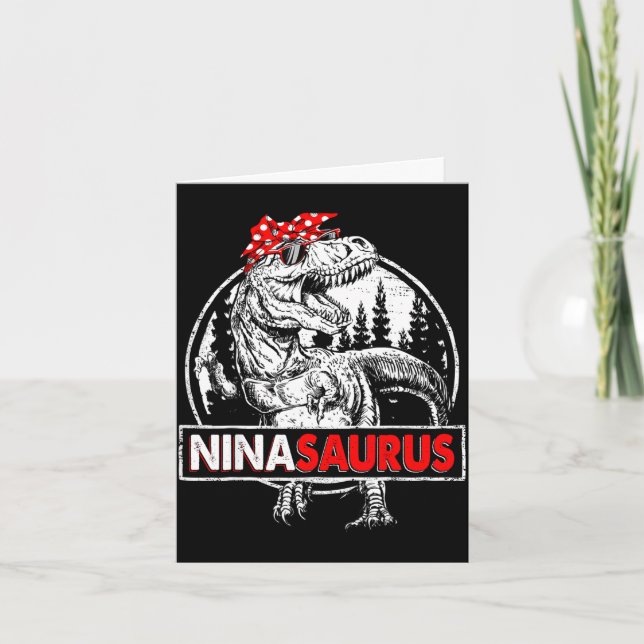 Ninasaurus t rex dinosaur nina saurus mors dag kort (Framsida)