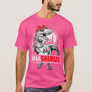 Ninasaurus T Rex Dinosaur Nina Saurus Mors dag T Shirt
