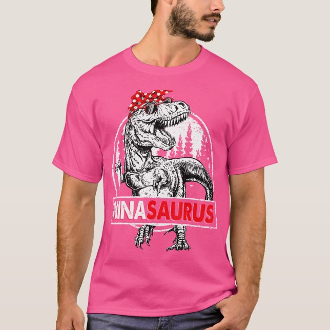 Ninasaurus T Rex Dinosaur Nina Saurus Mors dag T Shirt (Framsida)