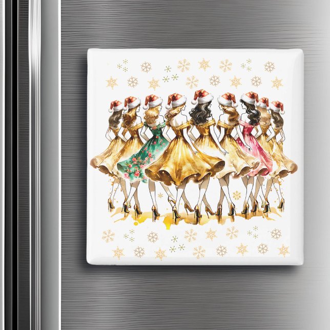 Nine Dam Dancing | Tolv juldagar Magnet (Skapare uppladdad)