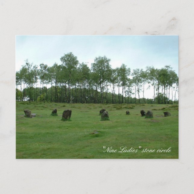 Nine Dam Stone Circle, England, Ancient UK Vykort (Framsida)