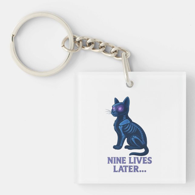 Nine Lives Later – Funny Cat T-Shirt (Framsidan)