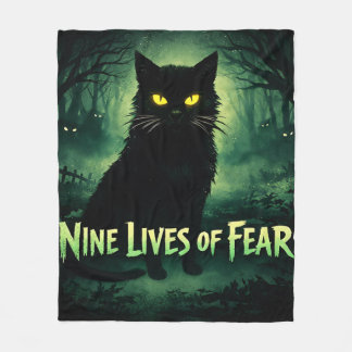 Nine Lives of Fear – Svart Katt Fleecefilt