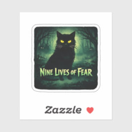 Nine Lives of Fear – Svart Katt Klistermärken
