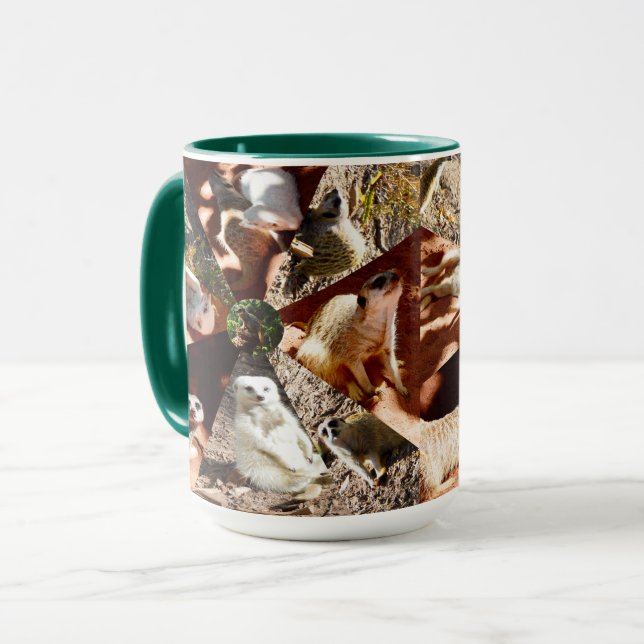 Nine Meerkat Triangles, Coffee Mug Mugg (Framsida vänster)