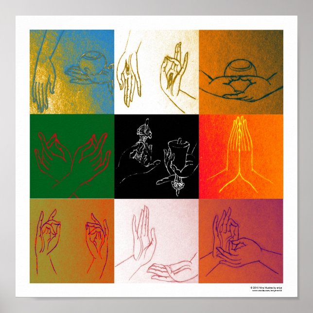Nine Mudras Poster A (Framsidan)