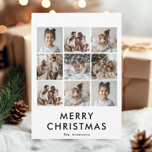 Nine Photo God jul Card Helgdag för anpassningsb Inbjudningar
