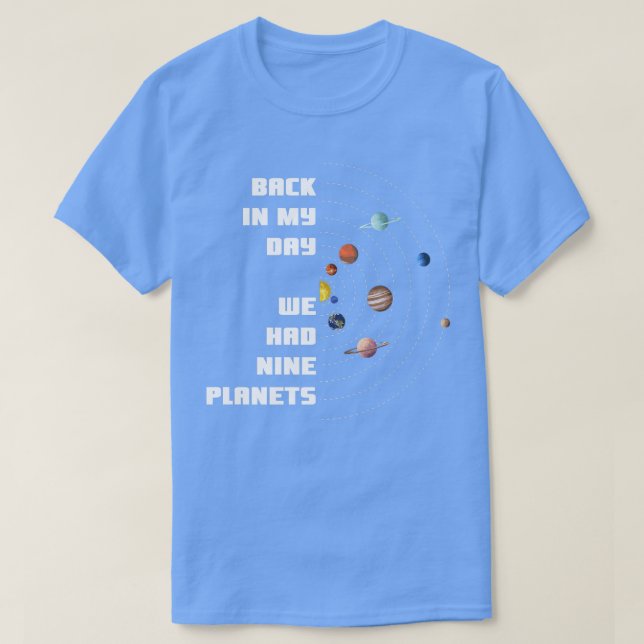 Nine Planets Rymden Science Astronomer Premiu T Shirt (Design framsida)