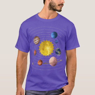 Nine Planets Science Rymden Science Fläkt T Shirt