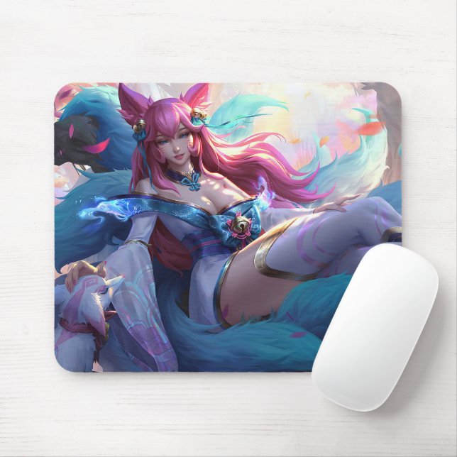 Nine Svan Fox Mousepad | Anpassade Mousepad Musmatta (Med mus)