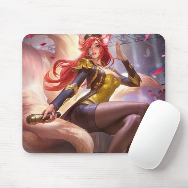 Nine Svan Fox Mousepad | Anpassade Mousepad Musmatta (Med mus)