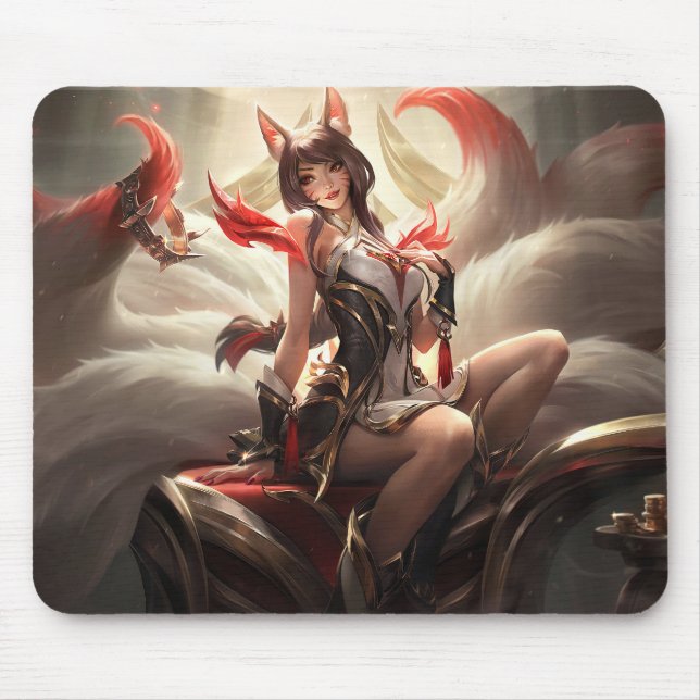 Nine Svan Fox Mousepad | Anpassade Mousepad Musmatta (Framsidan)