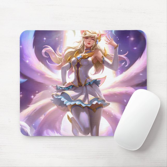 Nine Svan Fox Mousepad | Anpassade Mousepad Musmatta (Med mus)