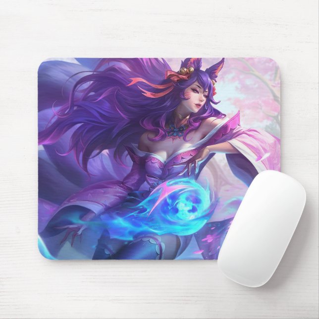 Nine Svan Fox Mousepad | Anpassade Mousepad Musmatta (Med mus)