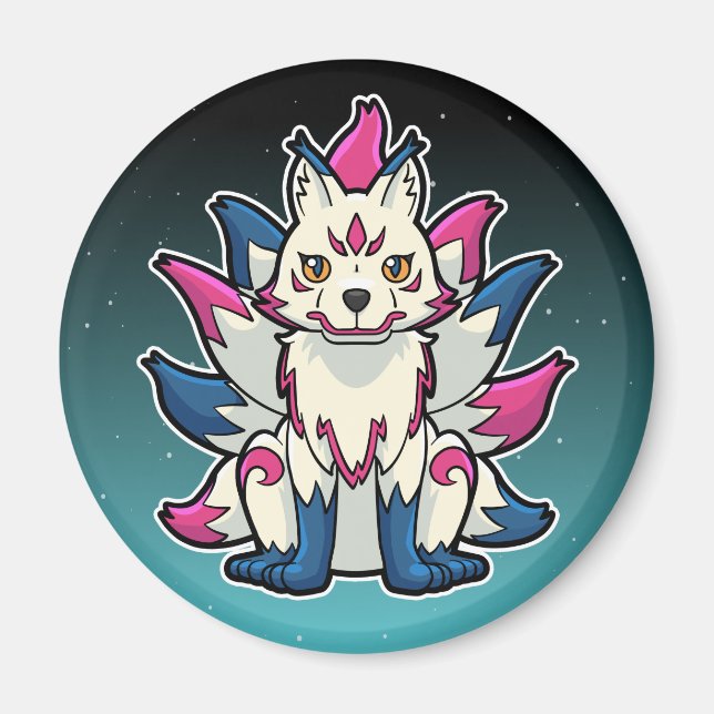 Nine-Tailed Fox- Kyuubi Kitsune Magnet (Framsidan)