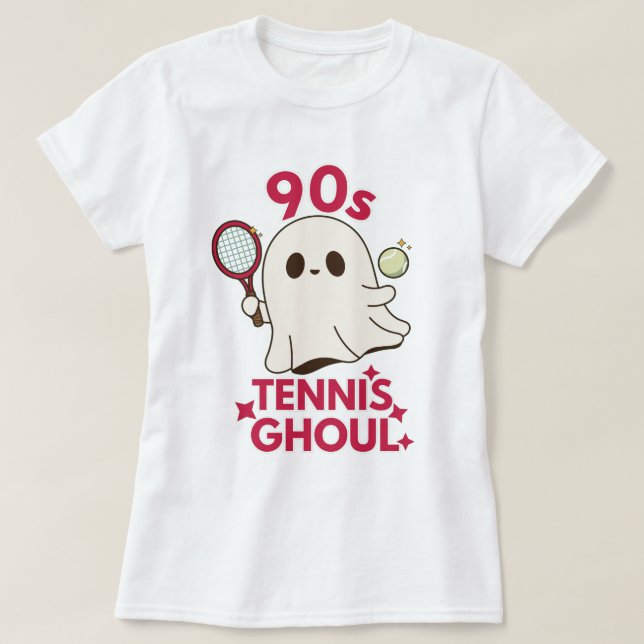 Nineties Tennis Ghoul Halloween T Shirt (Design framsida)