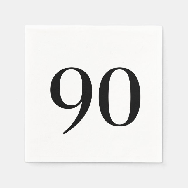 Ninetieth Birthday Cocktail Pappersservett (Framsidan)