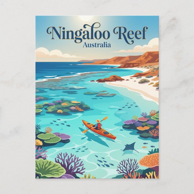 Ningaloo Reef Australien Vykort (Framsida)