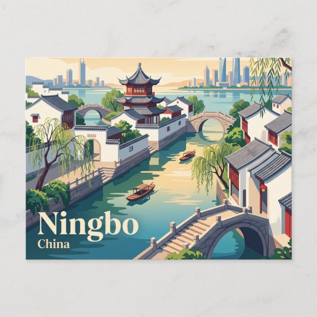 Ningbo, Kina Vykort (Framsida)
