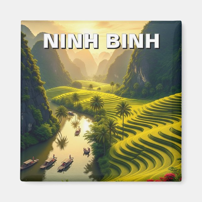 Ninh Binh Vietnam Travel Magnet (Framsidan)