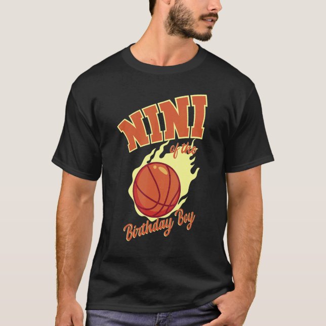 Nini of Birthday Boy Basketball Family Bday Pa T Shirt (Framsida)