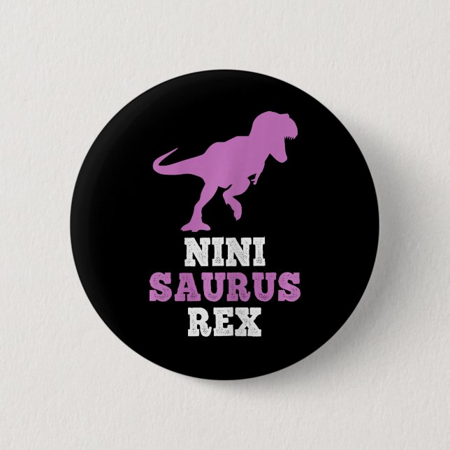 Nini-saurus Rex Dino Dinosaur Ninisaurus Funny Knapp (Framsida)