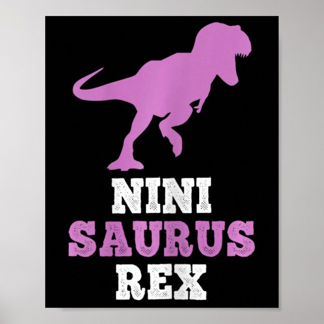 Nini-saurus Rex Dino Dinosaur Ninisaurus Funny Poster (Framsidan)