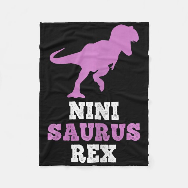 Nini-saurus Rex Dino Dinosaurie Ninisaurus Rolig  Fleecefilt (Framsidan)