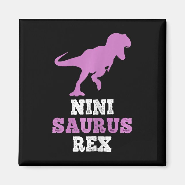 Nini-saurus Rex Dino Dinosaurie Ninisaurus Rolig  Magnet (Framsidan)