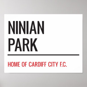 Ninian Park Stadium Street-tecken Poster